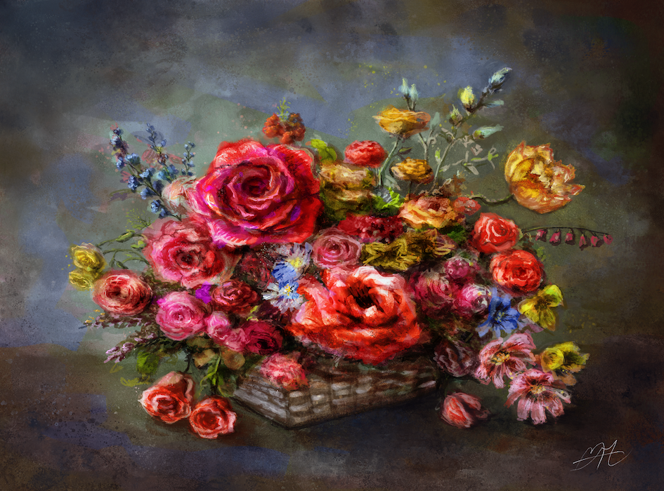 Overflowing Flower Basket